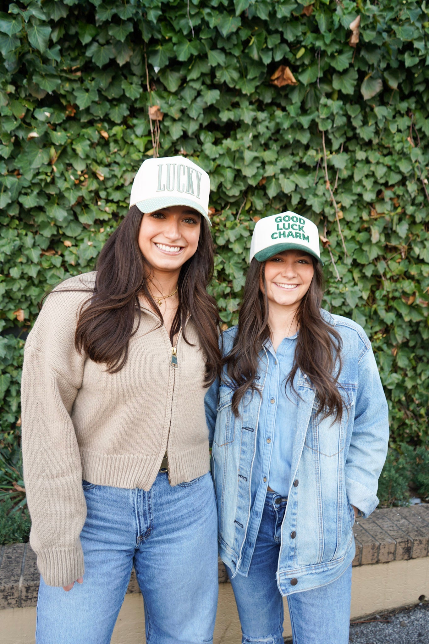 Lucky - Green Polka Dot Trucker Hat