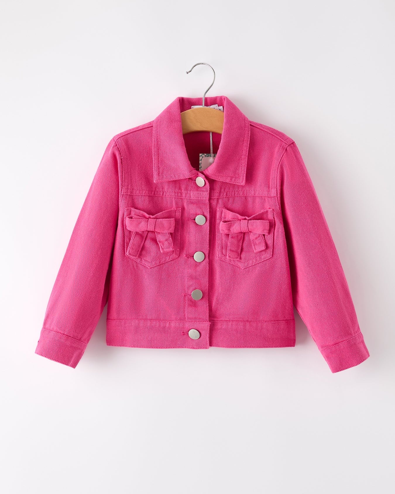 Hot Pink Fall Girls Denim Top