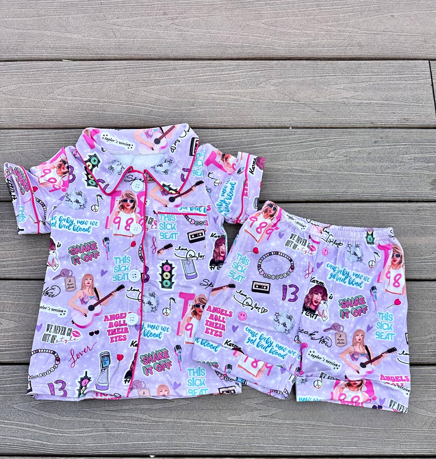 Swift Lounge Shorts Set Button Top