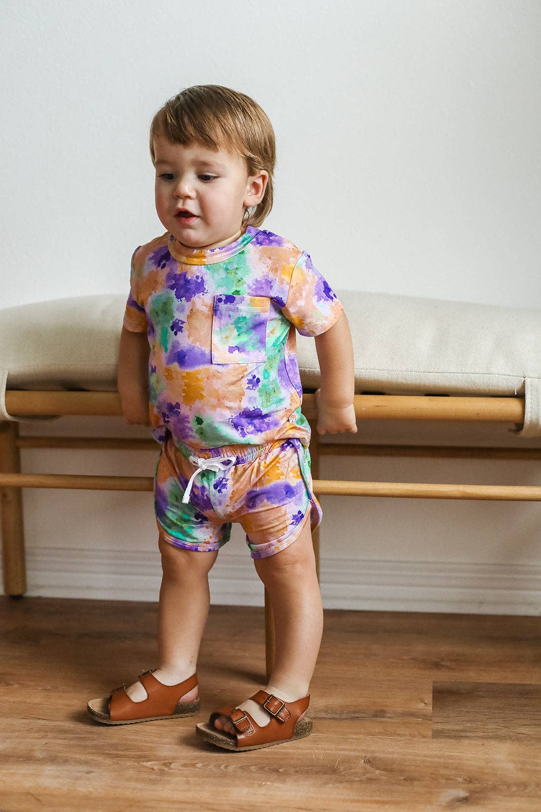 Ink Splat Bamboo Varsity Short Set