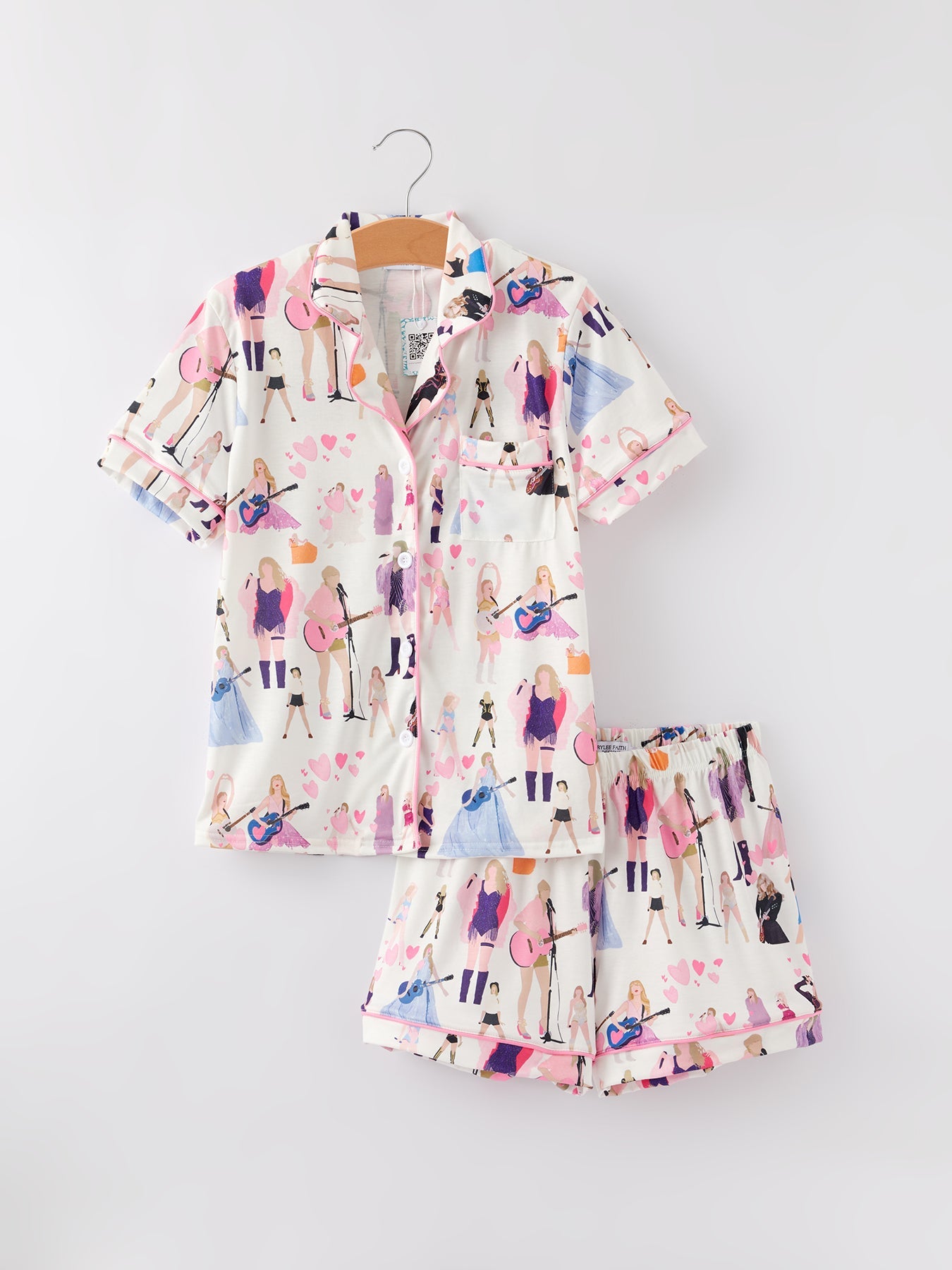 Mommy me TS Printed Adult Pajamas Set