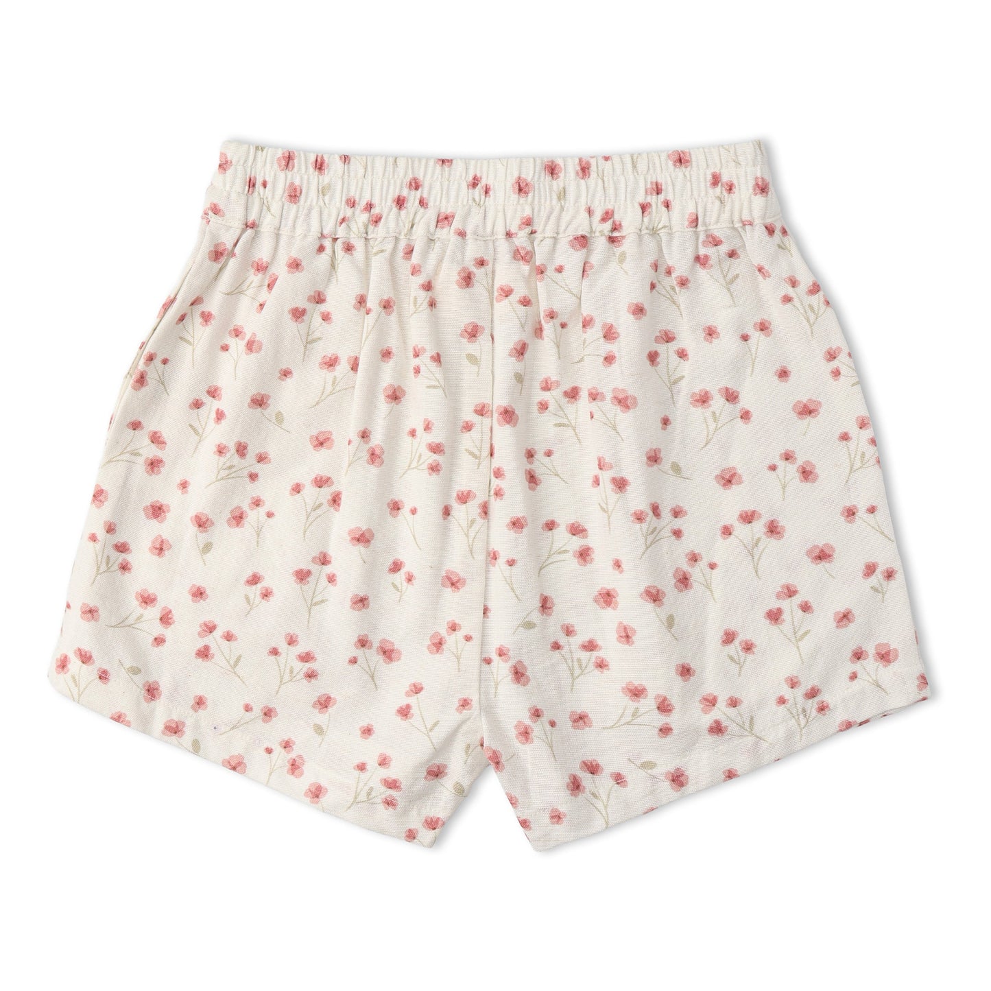 Organic Tie Up Top & Shorts Set - Pink Bloom