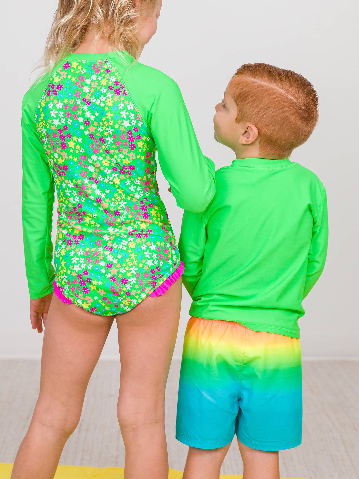 PREORDER | Boys Neon Lime Long Sleeve Rash Guard