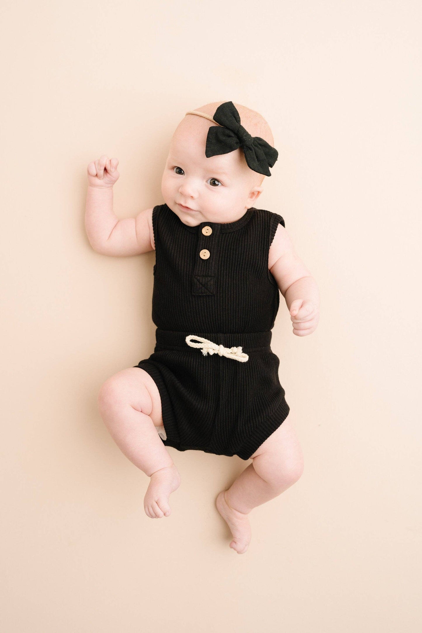 Black Ribbed Tank Set