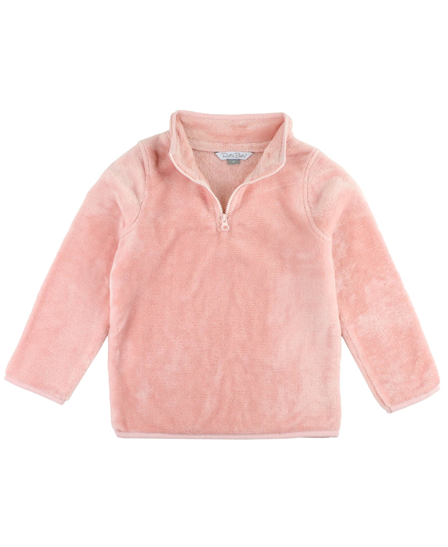 PREORDER | Girls French Rose Pink Fleece Quarter-Zip Pullover