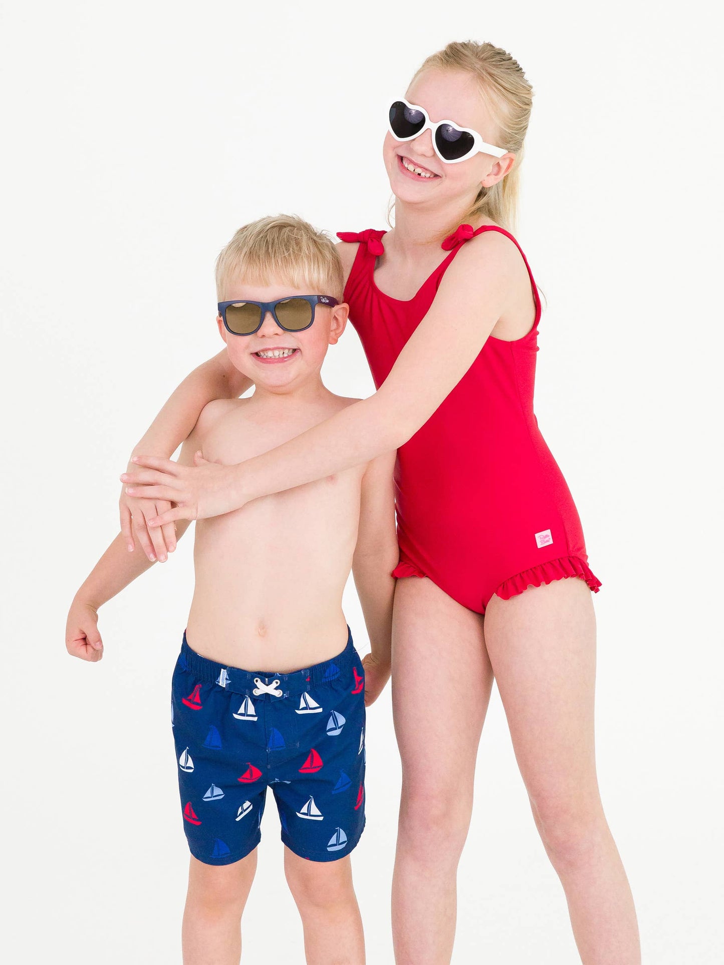 Girls True Red Tie Shoulder One Piece
