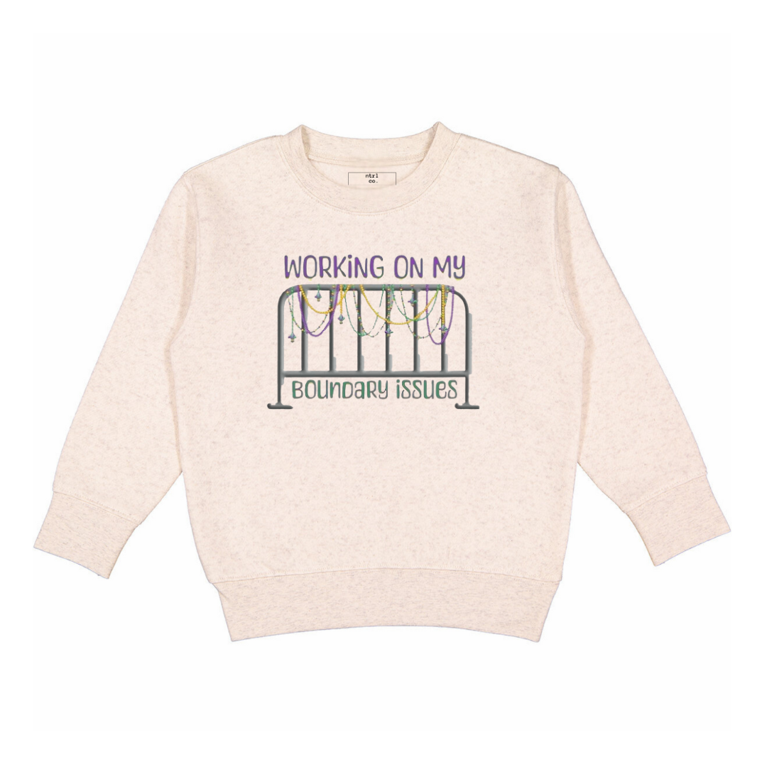 Mardi Gras "Boundaries" Crewneck