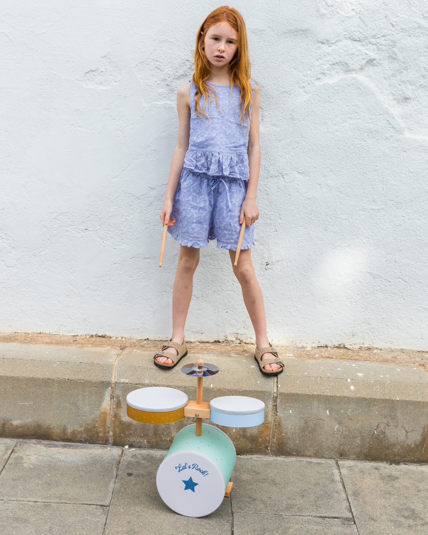 Blue Stars Top and Shorts Set