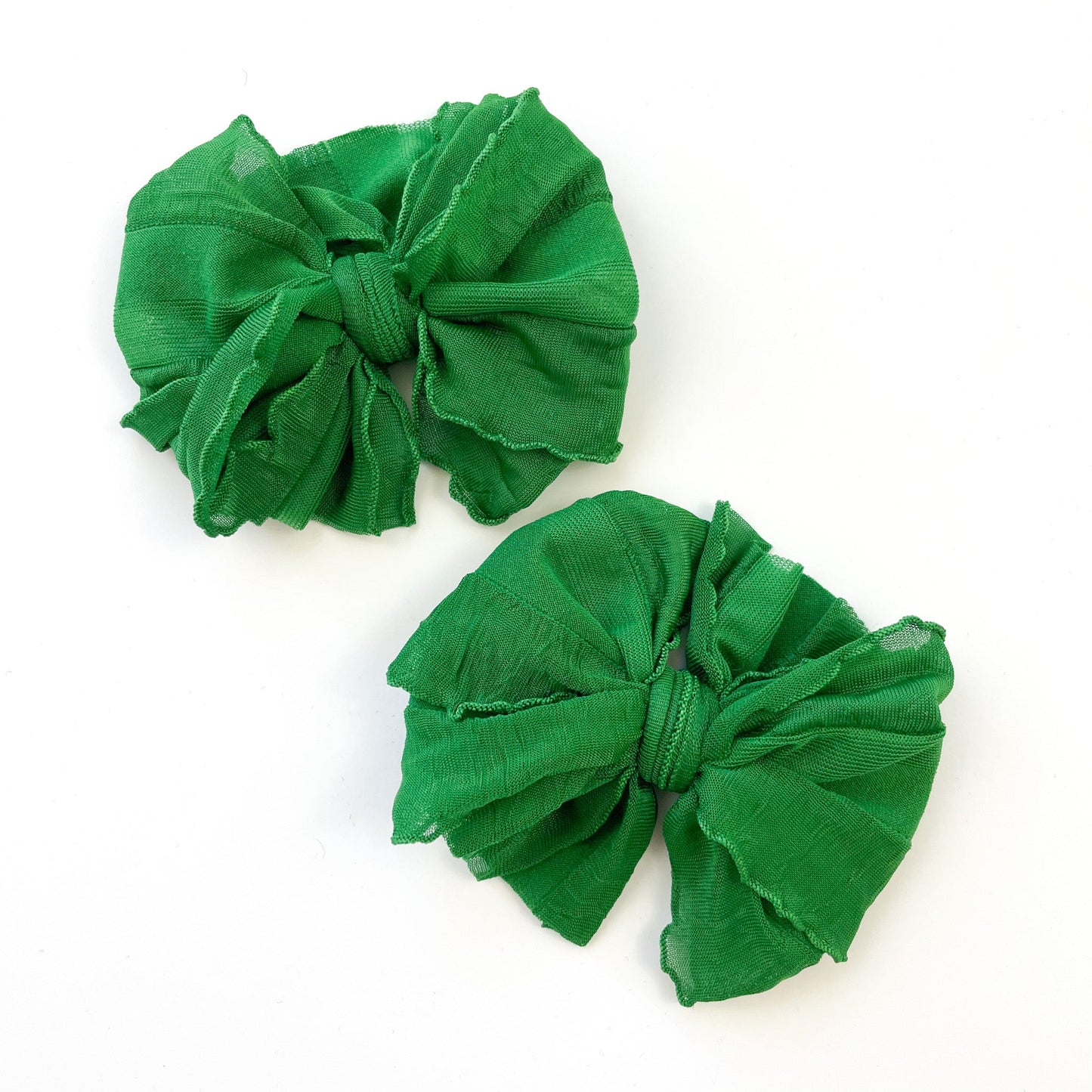 Green Ruffle Clip