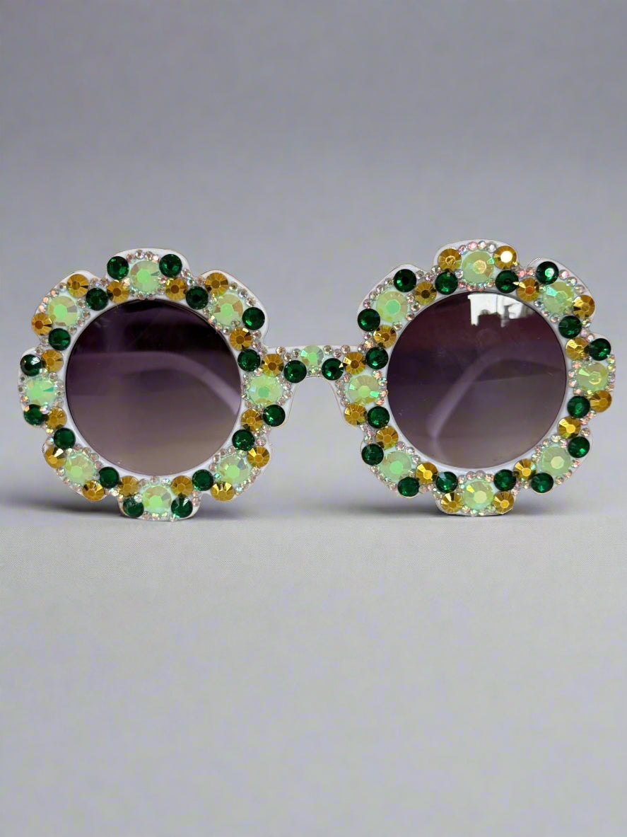 Flower Shaped Rhinestone Kids Sunnies