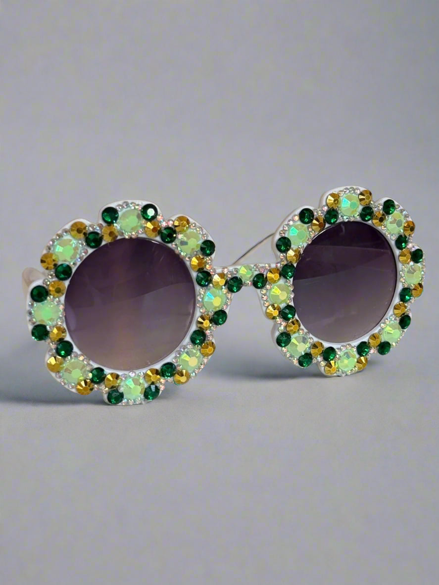 Flower Shaped Rhinestone Kids Sunnies