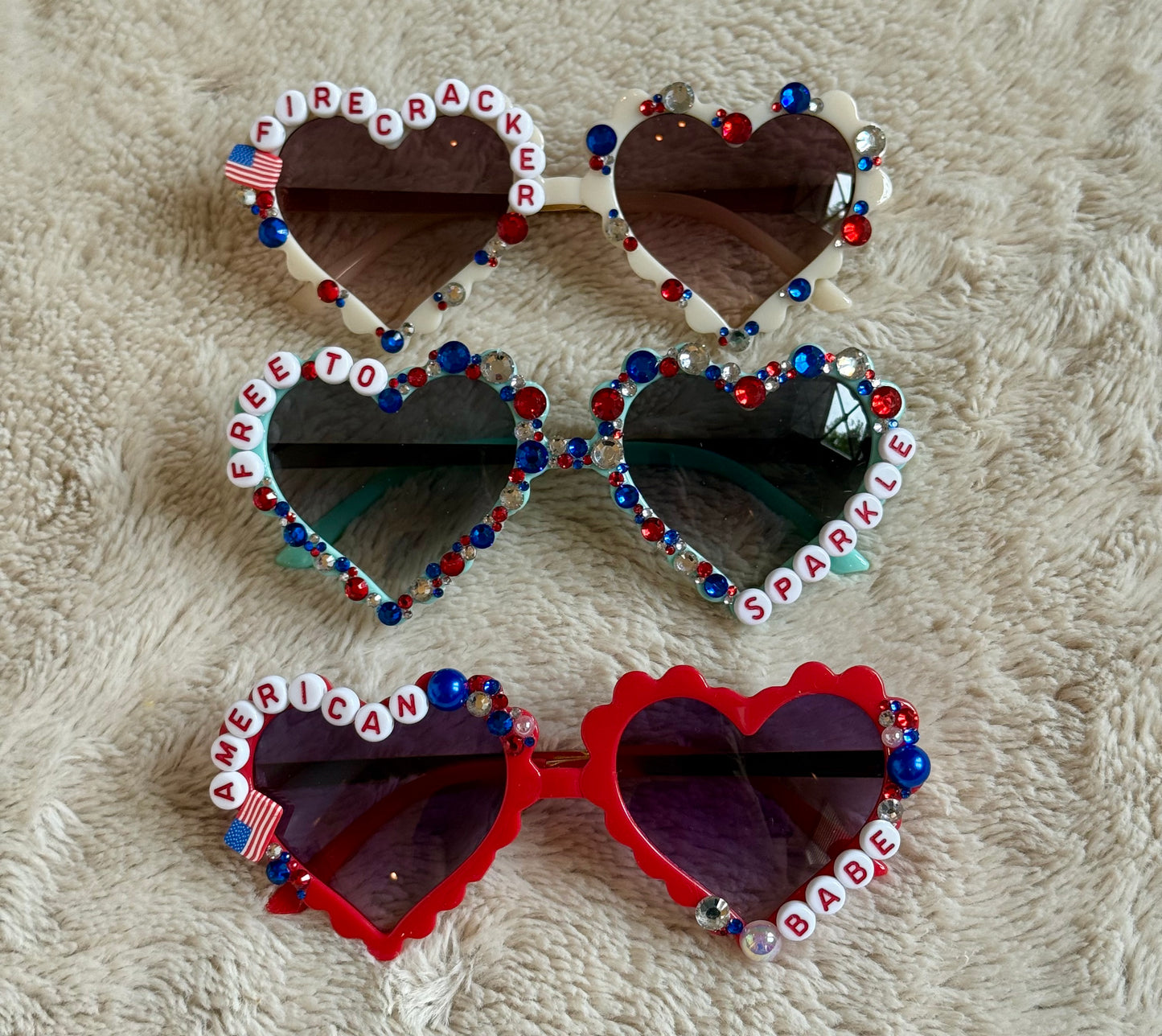 Patriotic Kids Heart Sunnies