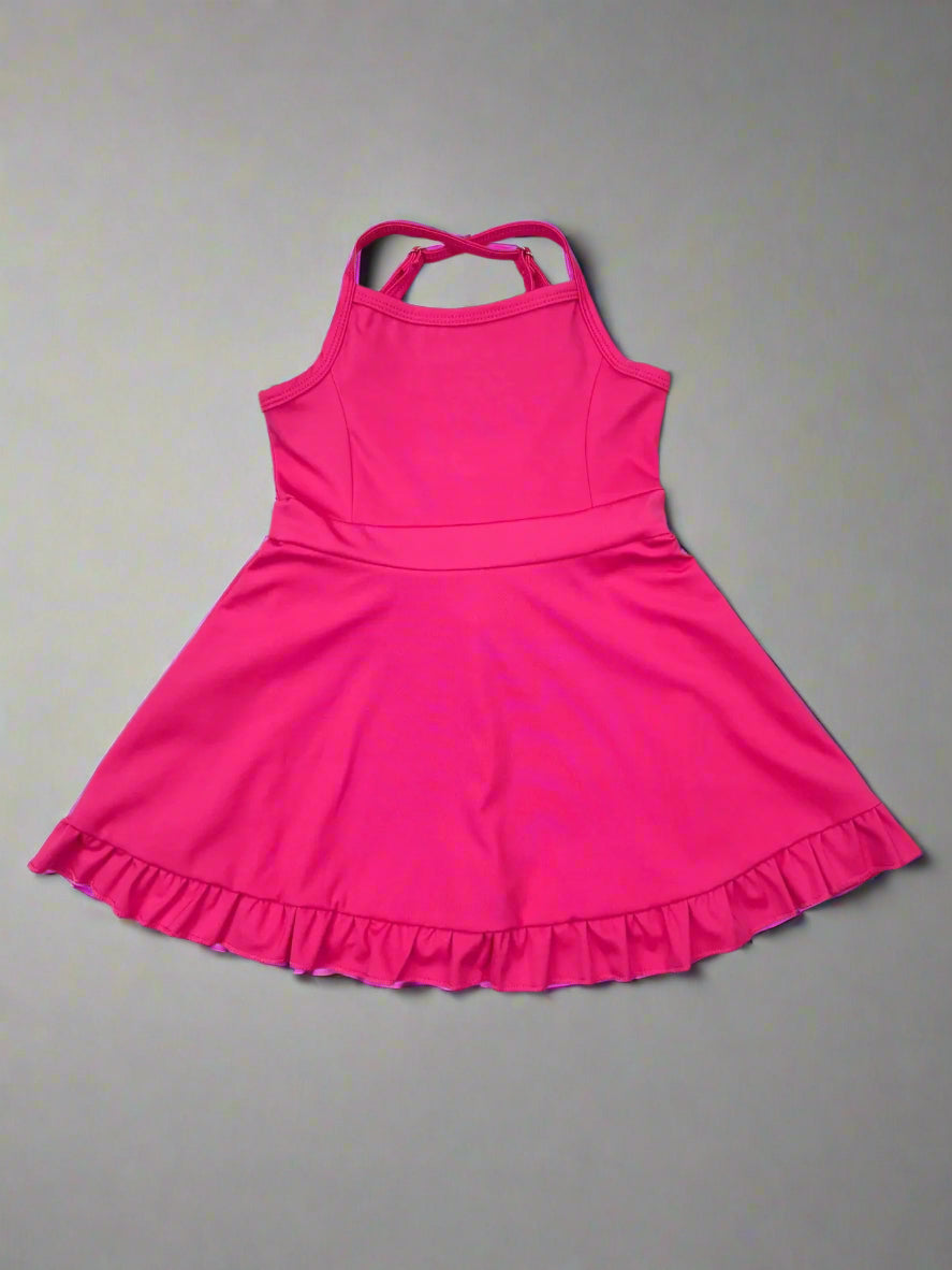 Girls Athletic Dress with Ruffle