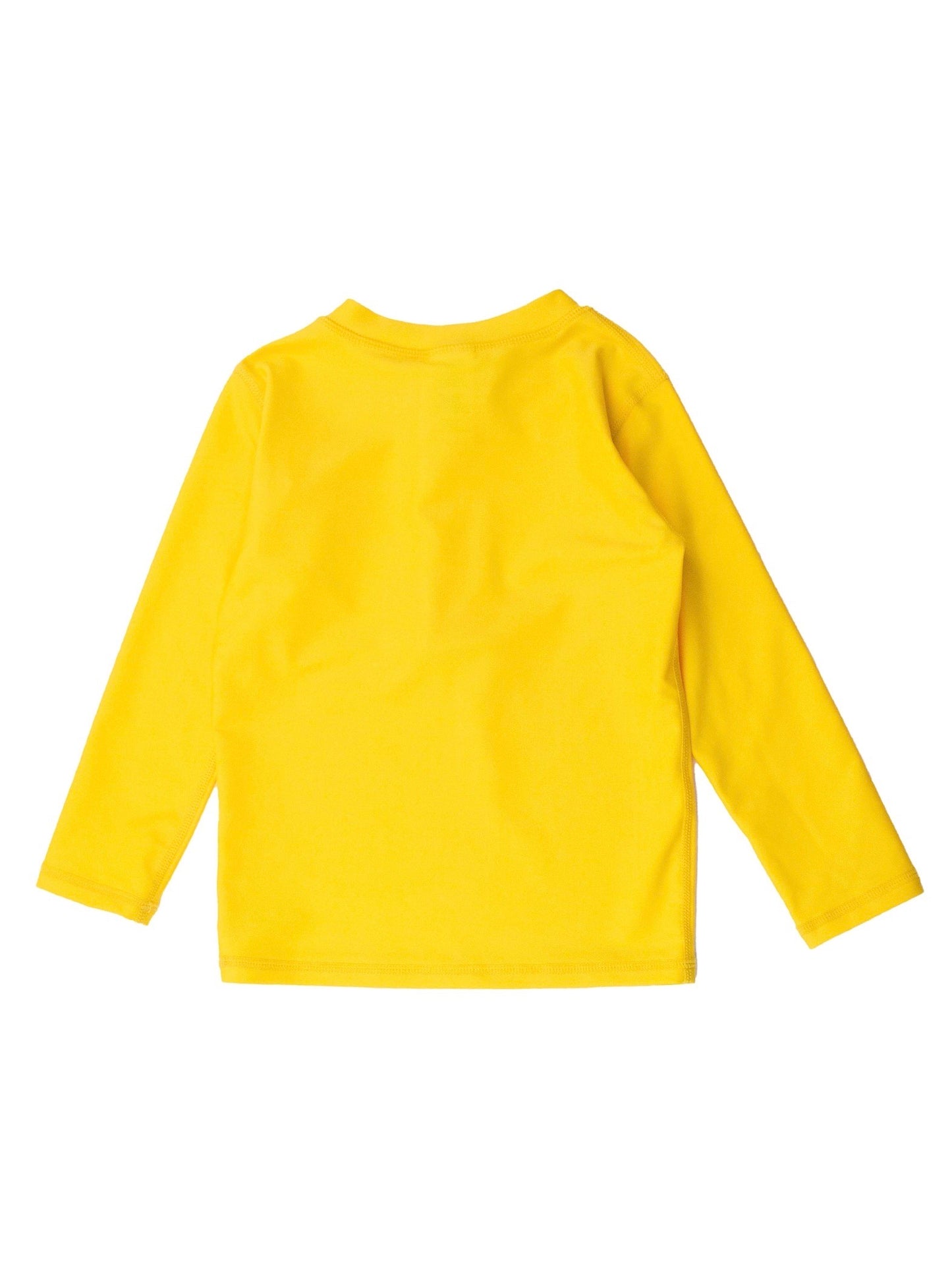 Boys Neon Yellow Long Sleeve Zipper Rash Guard