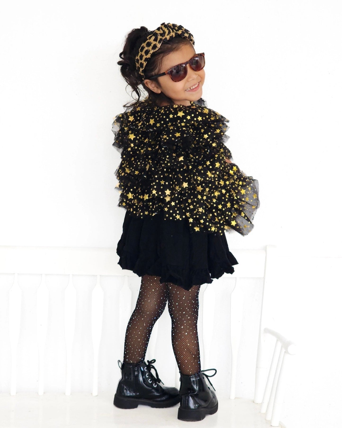 Star Ruffle Jacket | Black