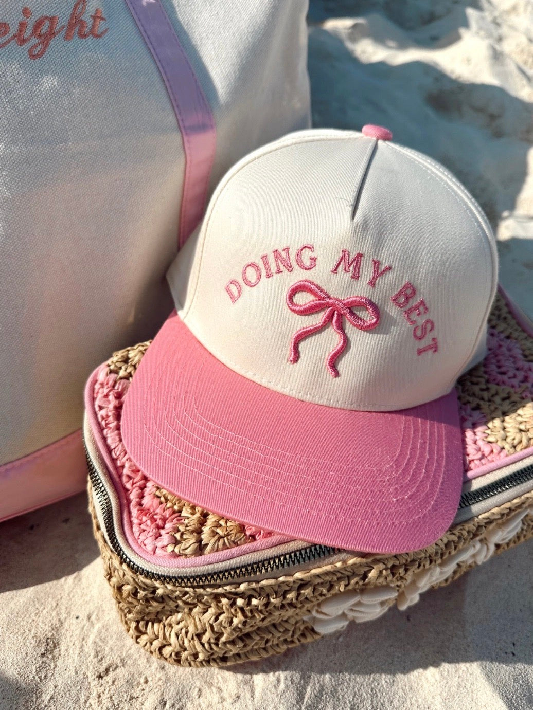 Doing My Best Pink Vintage Trucker Hat
