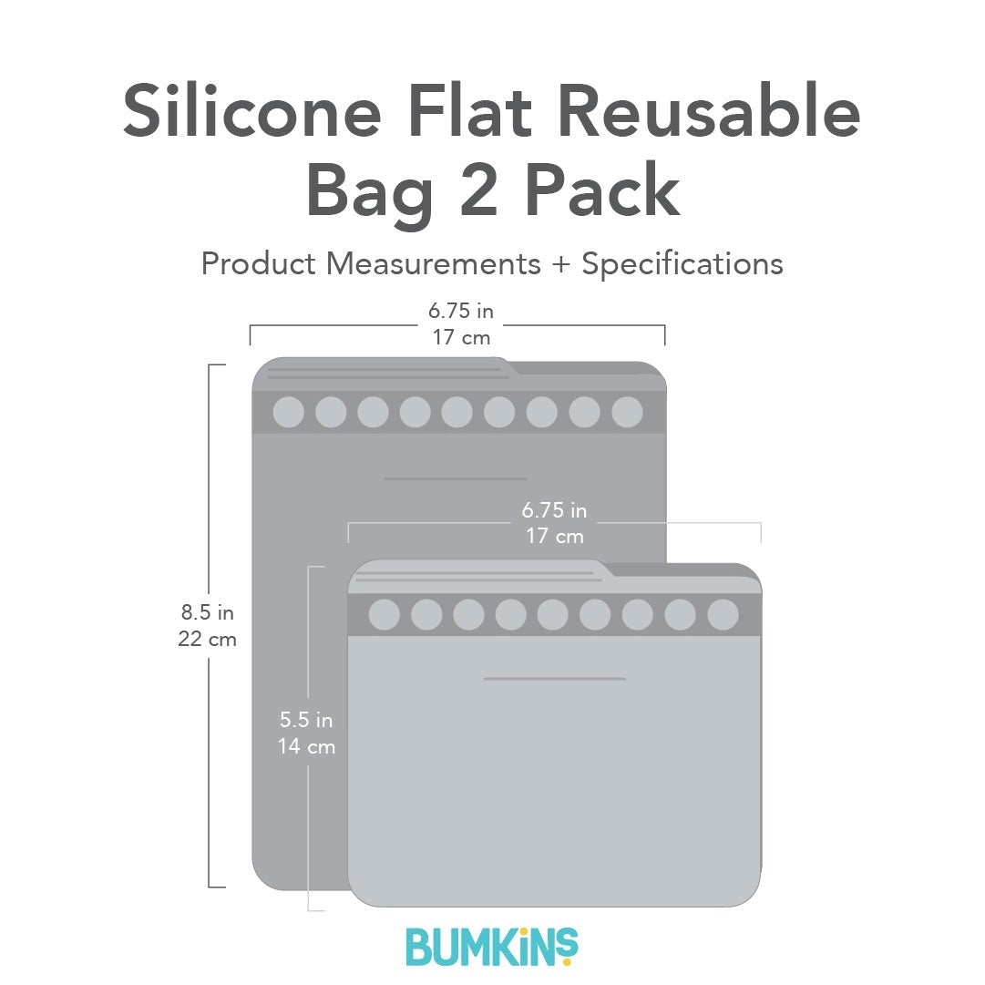 Silicone Flat Reusable Bag 2 Pack
