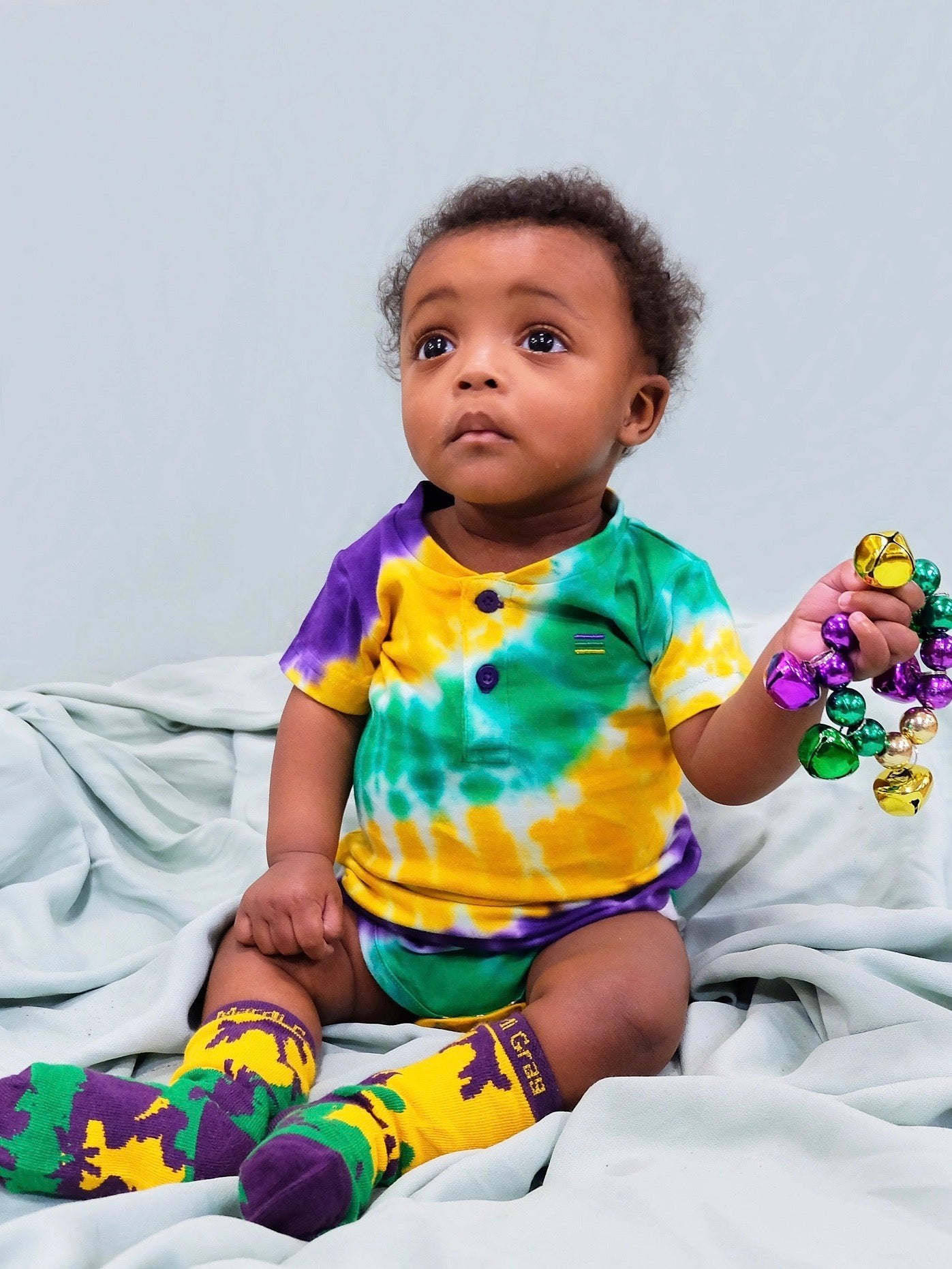 Tye Dye Mardi Gras Onesie