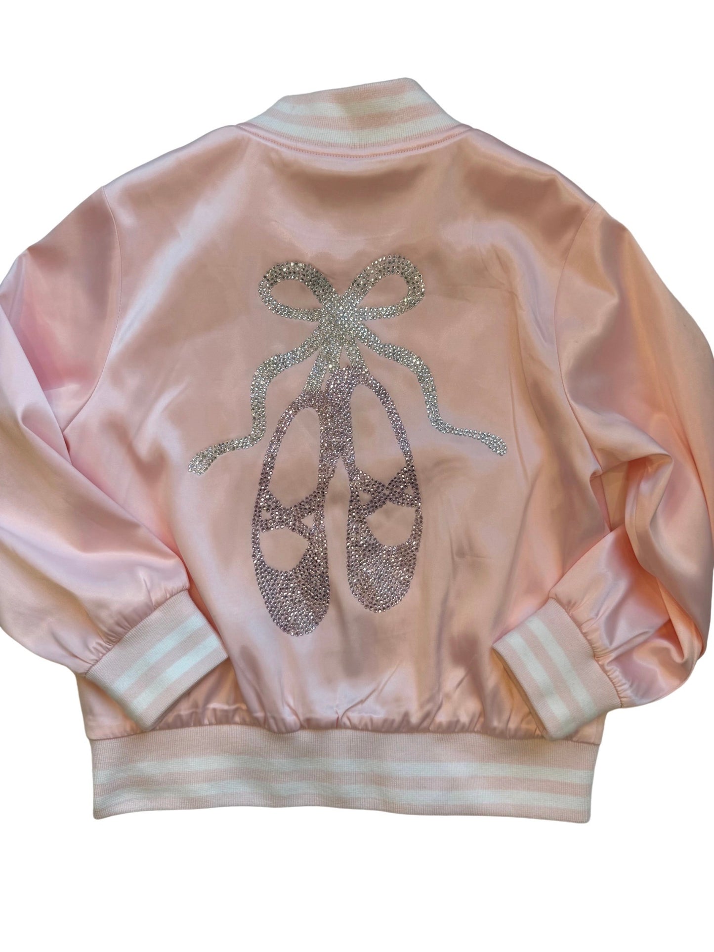 PREORDER | Rhinestone Ballet Satin Bomber