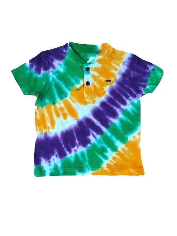 Tie Dye Mardi Gras Toddler & Youth Short Sleeve