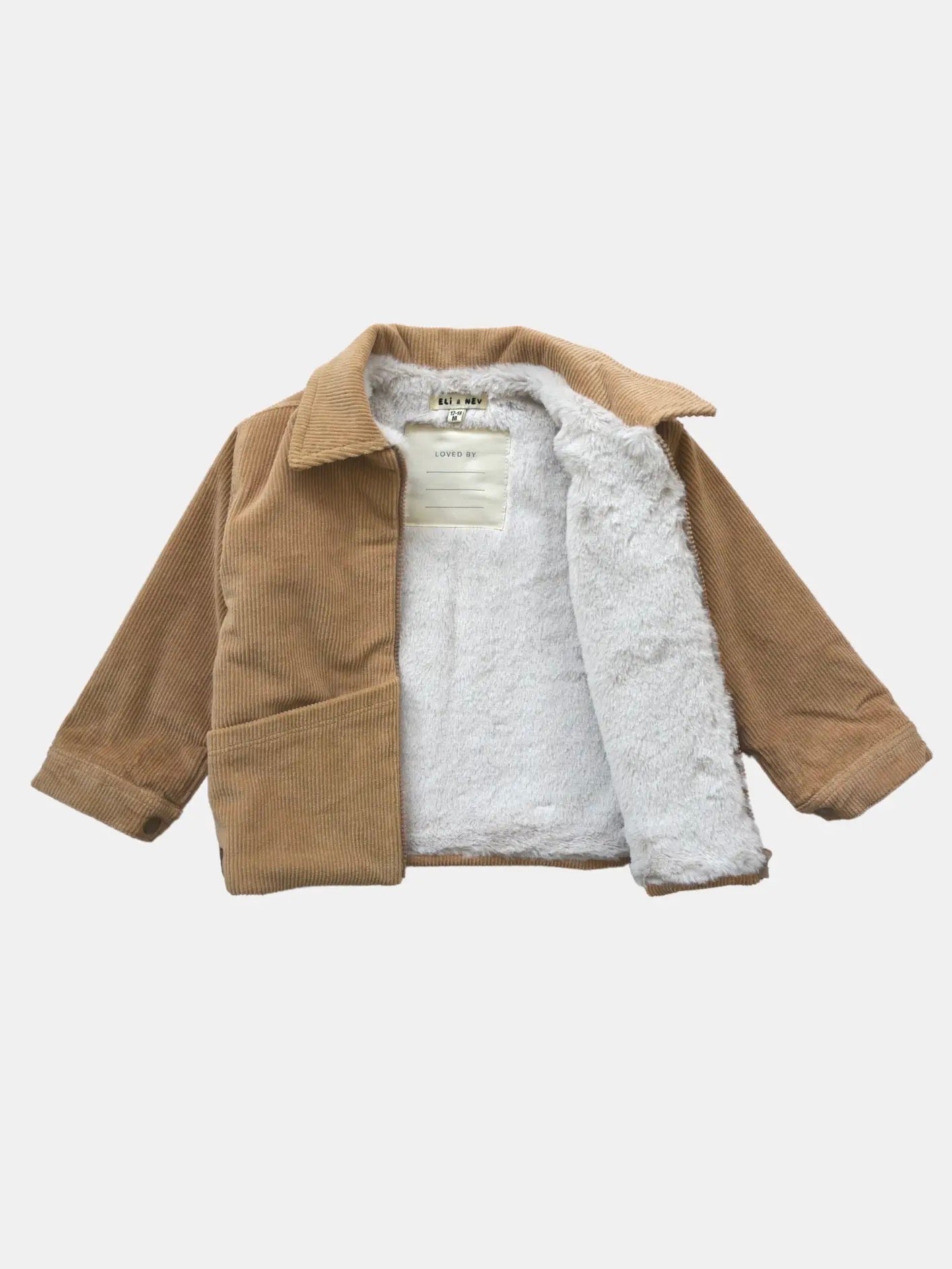 PREORDER | Brown Corduroy and Faux-Fur Baby Jacket