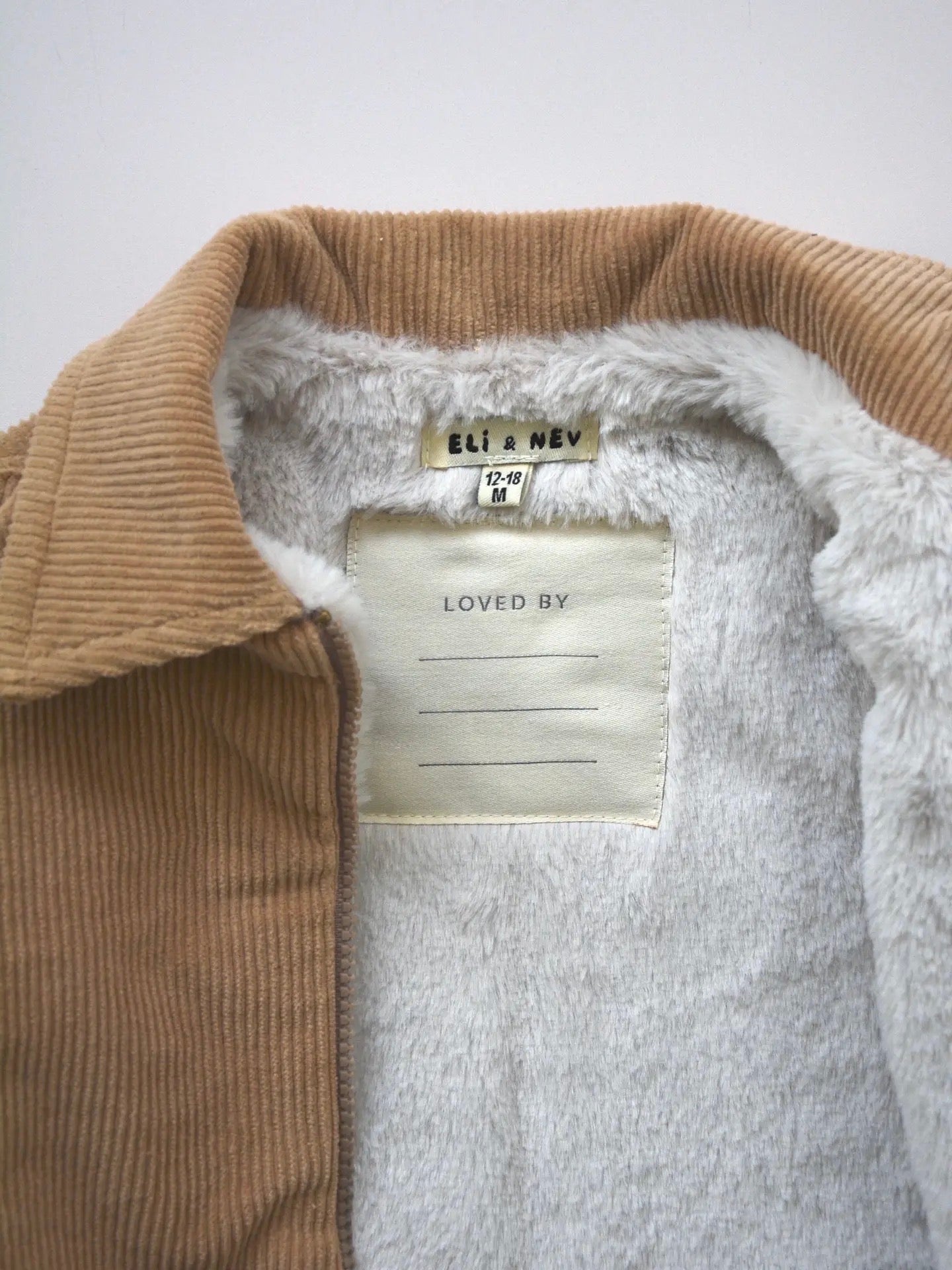 PREORDER | Brown Corduroy and Faux-Fur Baby Jacket