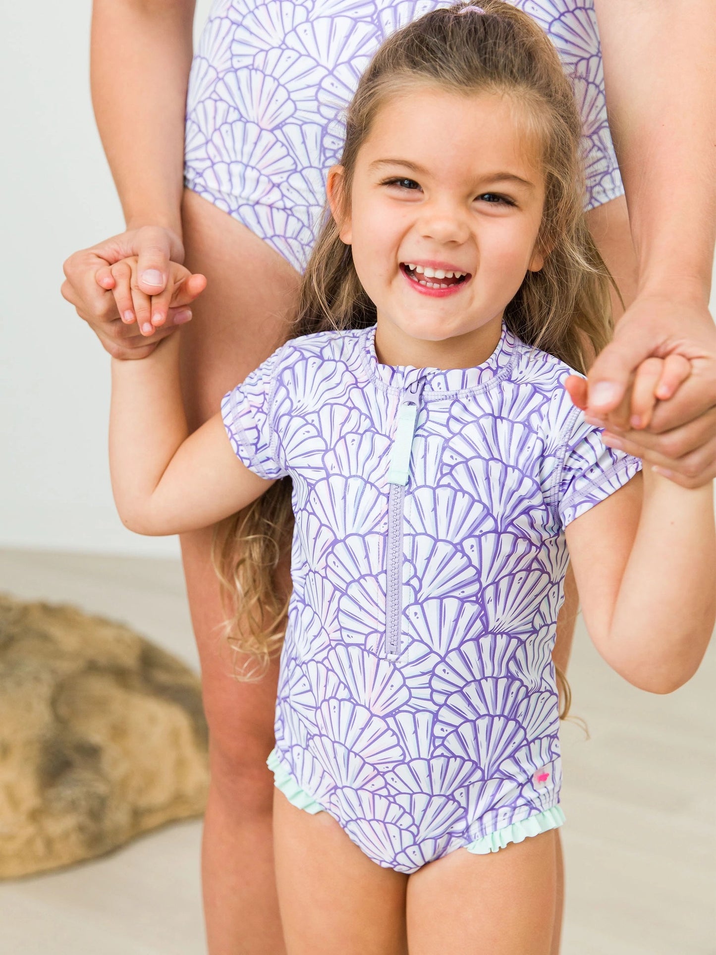 PREORDER | Girls Magical Mermaid Short Sleeve Rash Guard One Piece
