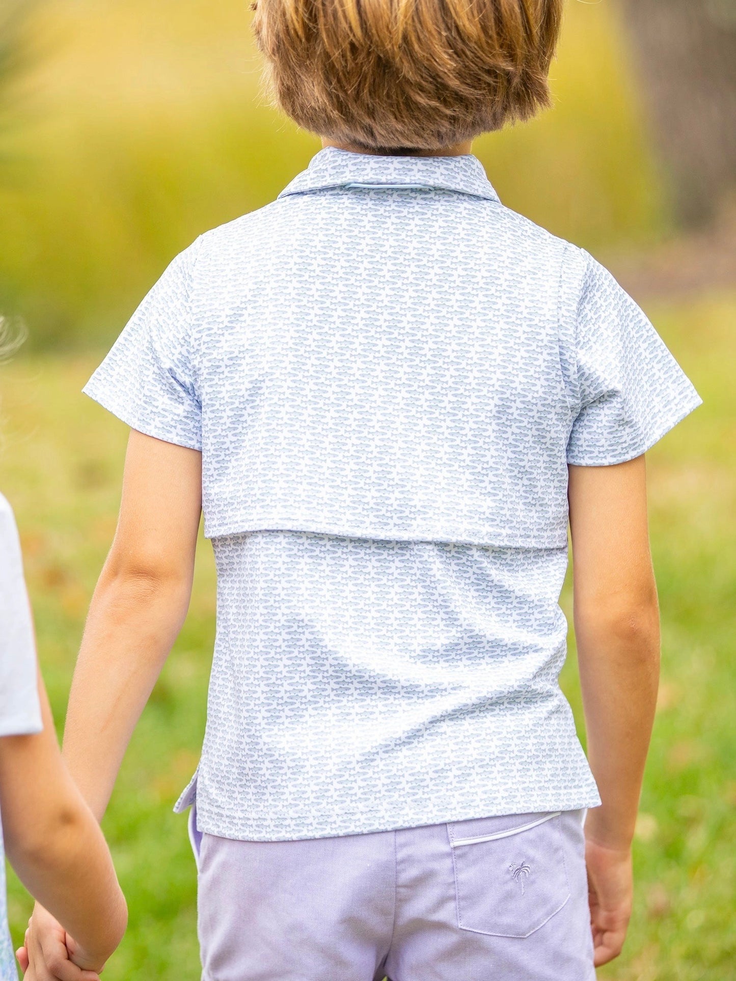 PREORDER | Boys Performance Polo - Rainbow Trout