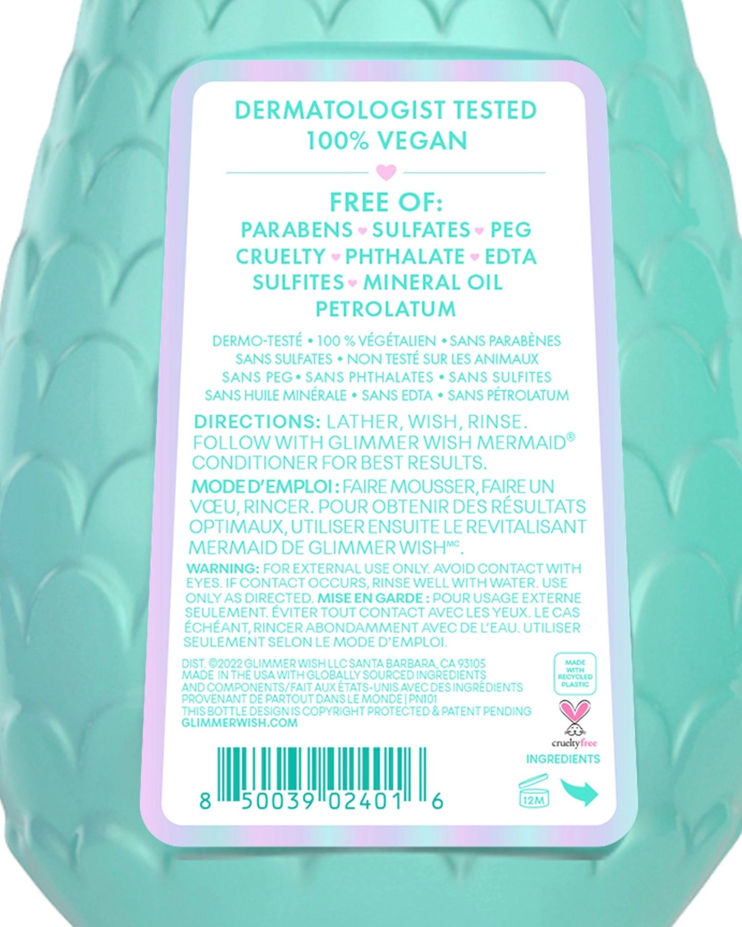 Mermaid Kids Shampoo & Conditioner | Paraben & Sulfate Free