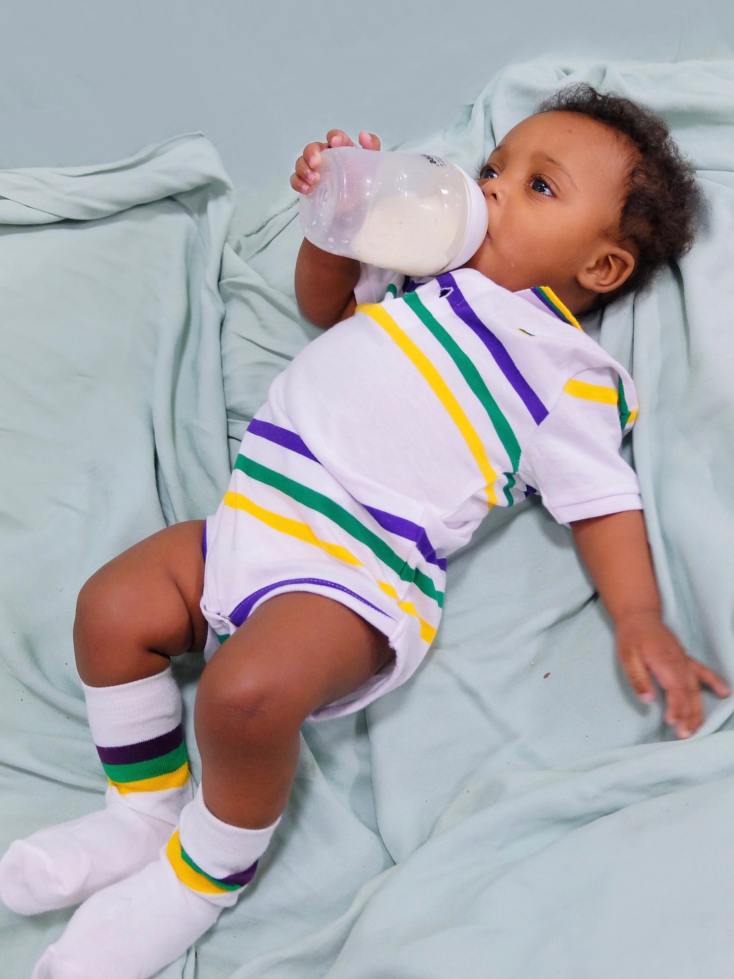 White Infinity Onesie Short Sleeve
