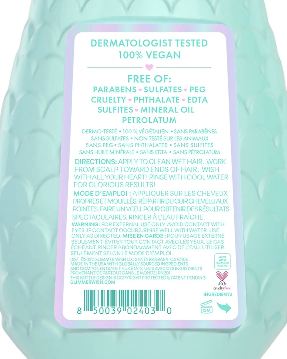 Mermaid Kids Shampoo & Conditioner | Paraben & Sulfate Free