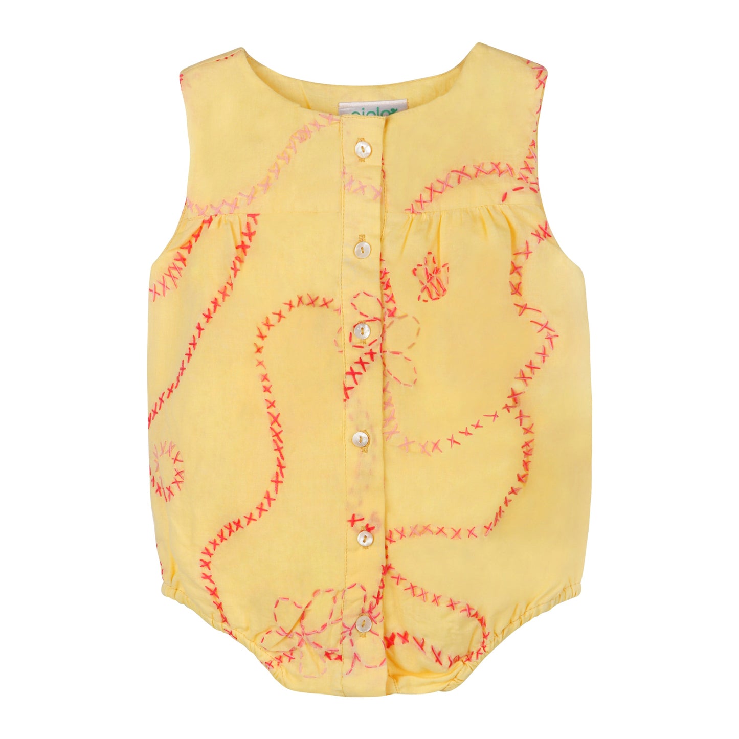 Yellow Color Jardin Romper