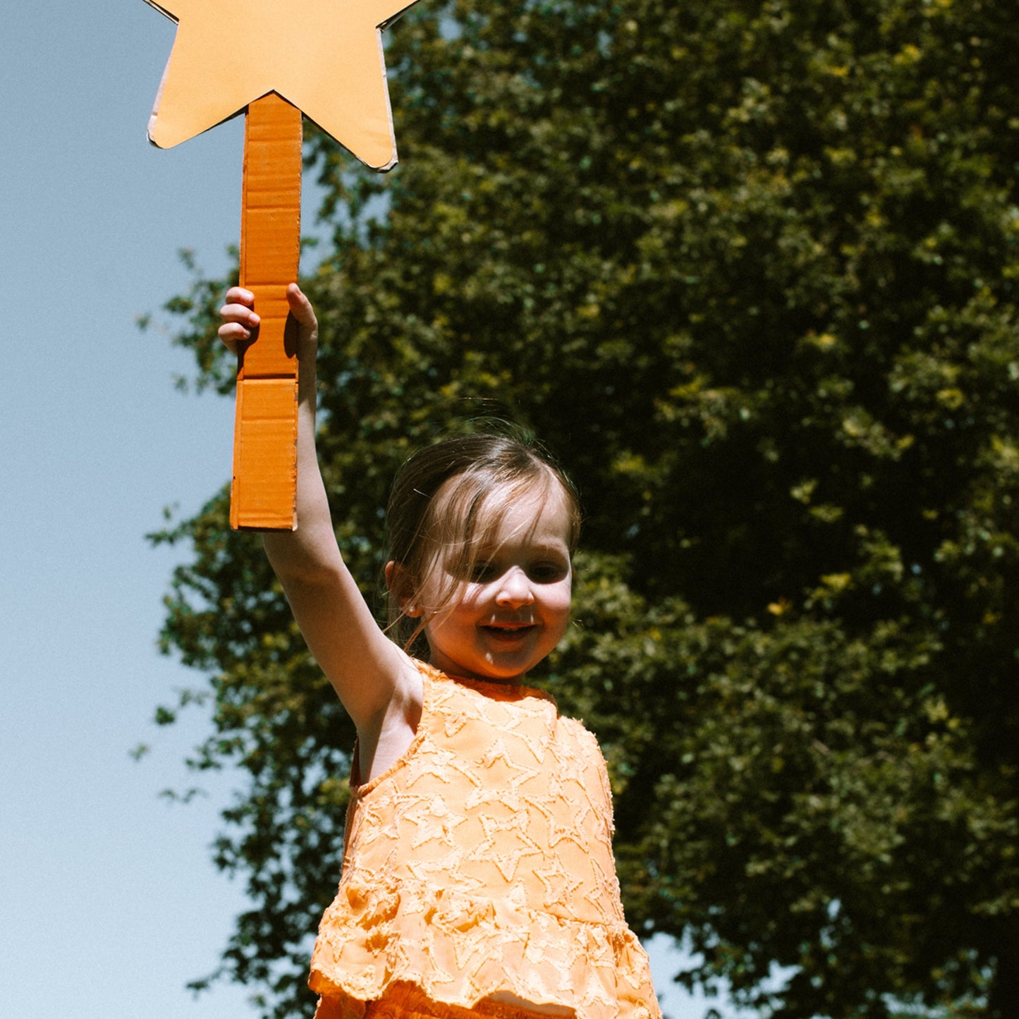 Orange Stars Top and Shorts Set