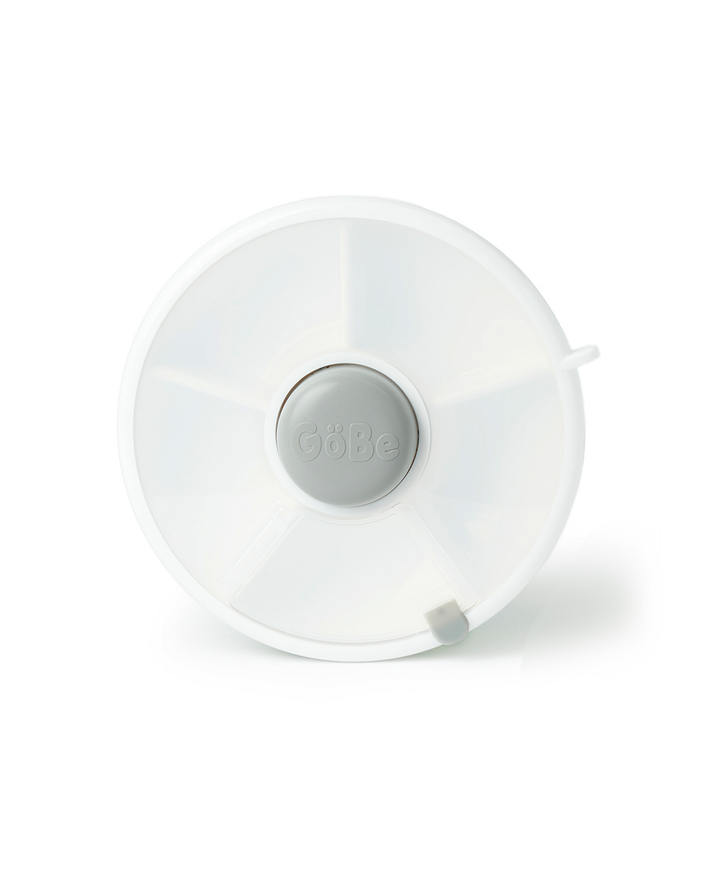 White silicone lid on a white background