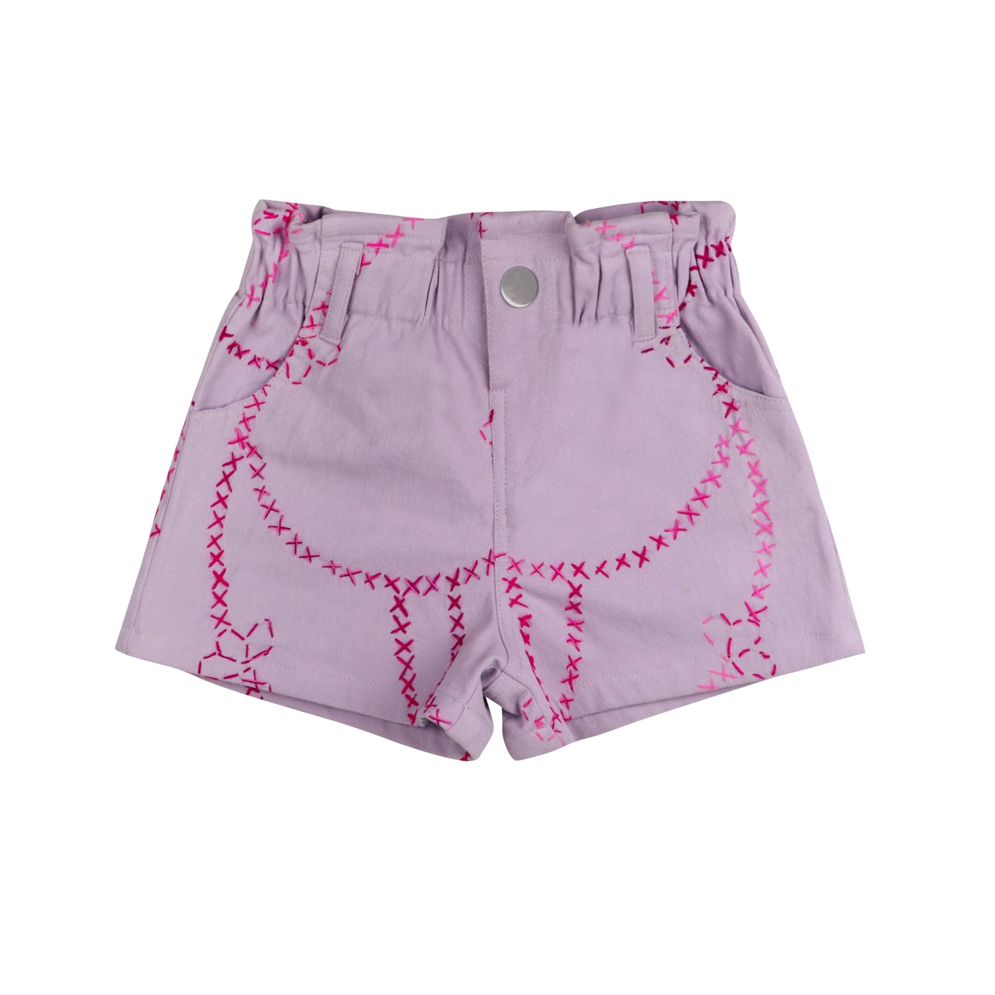 Purple Color Jardin Denim Bermuda Shorts