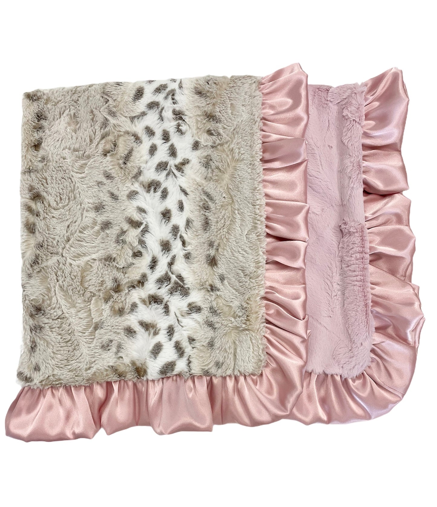 Dusty Pink Snowcat | Luxe Cuddle Blanket