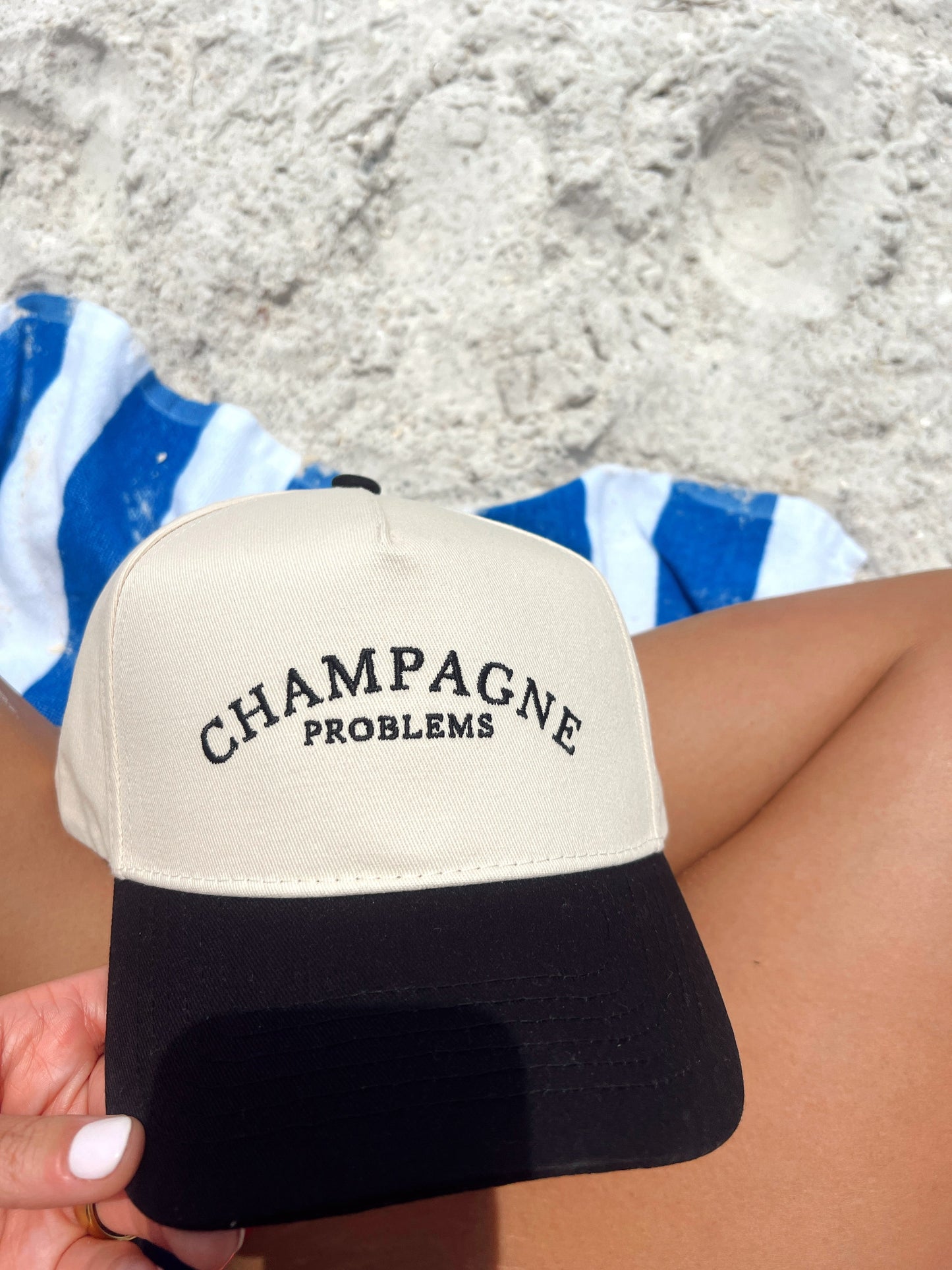Champagne Problems | Black Vintage Trucker Hat