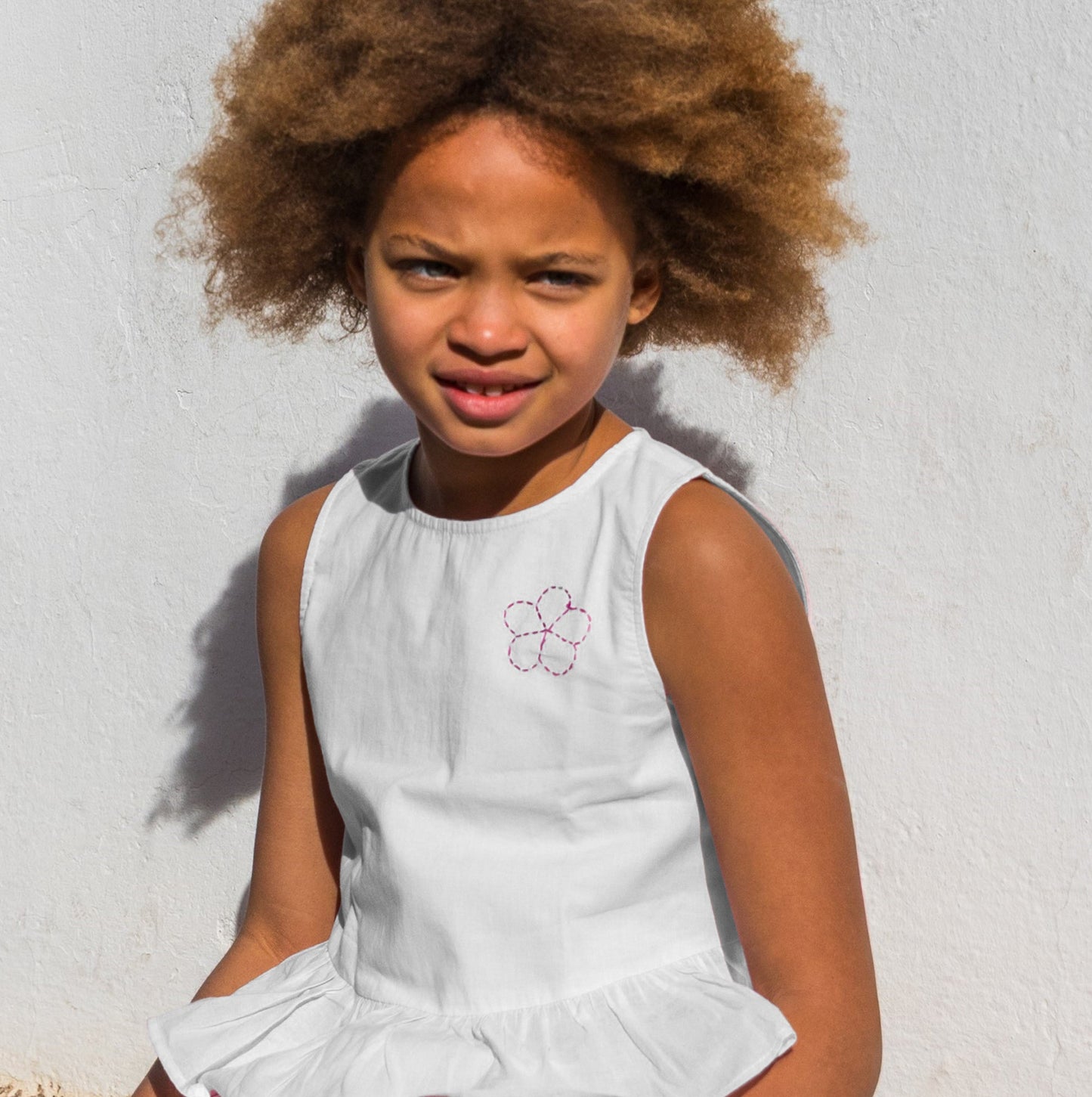 White Color Jardin Top and Shorts Set
