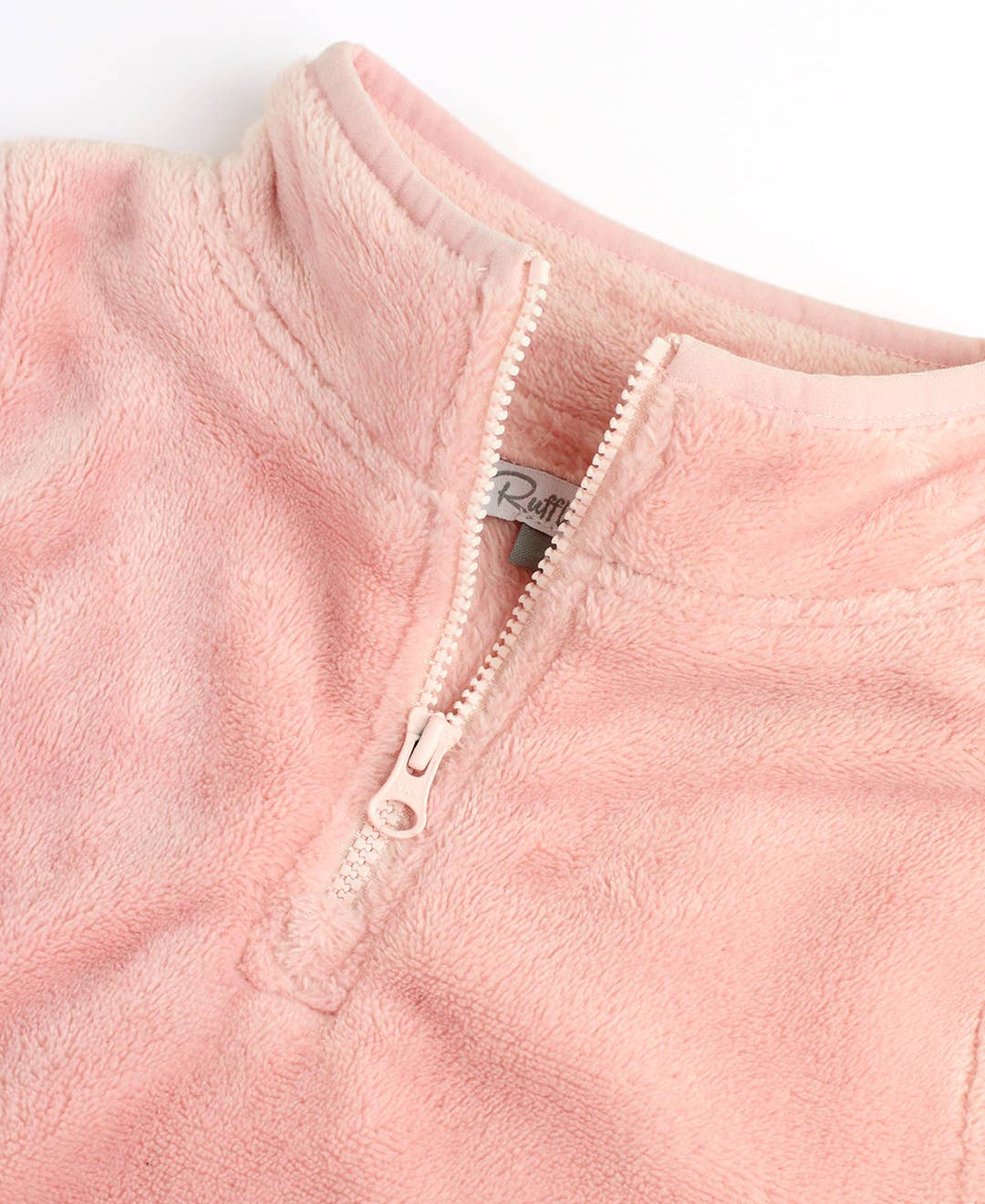 PREORDER | Girls French Rose Pink Fleece Quarter-Zip Pullover