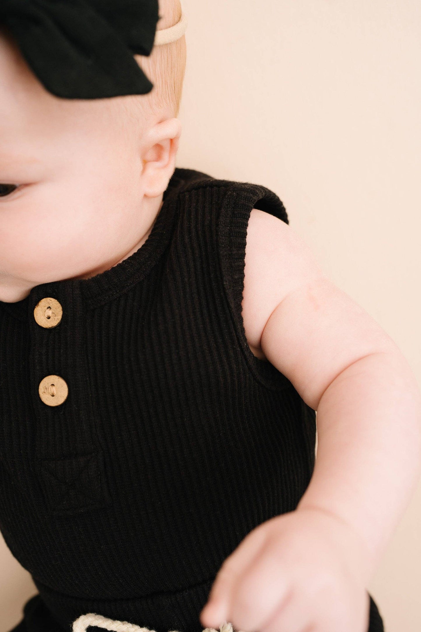 Black Ribbed Tank Set
