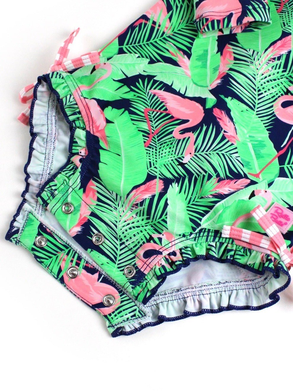 Baby Girls Flamingo Frenzy Long Sleeve One Piece Rash Guard - Little Baby