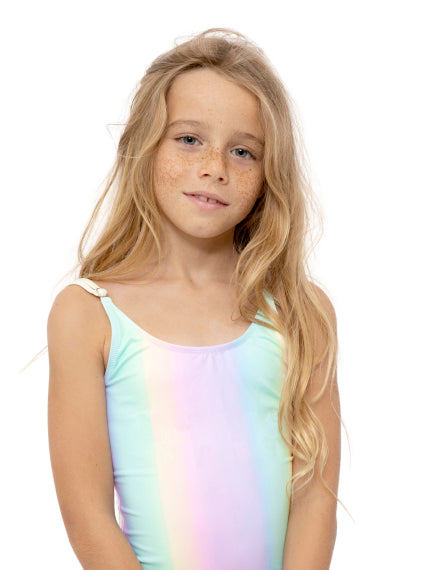 Rainbow Adjustable Straps Swimsuit