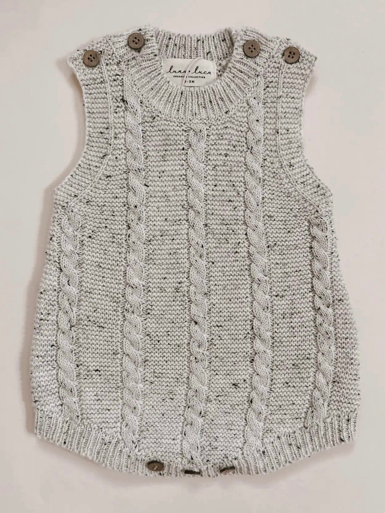Cable Knit Summer Romper - Little Baby
