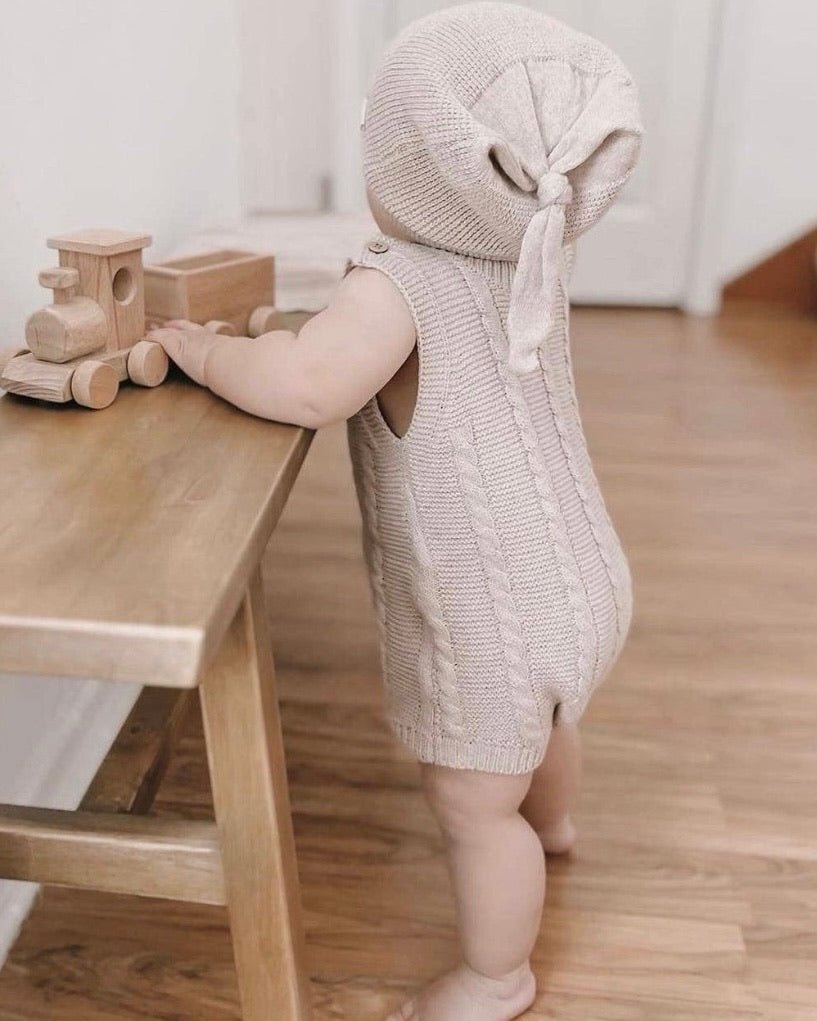 Cable Knit Summer Romper - Little Baby