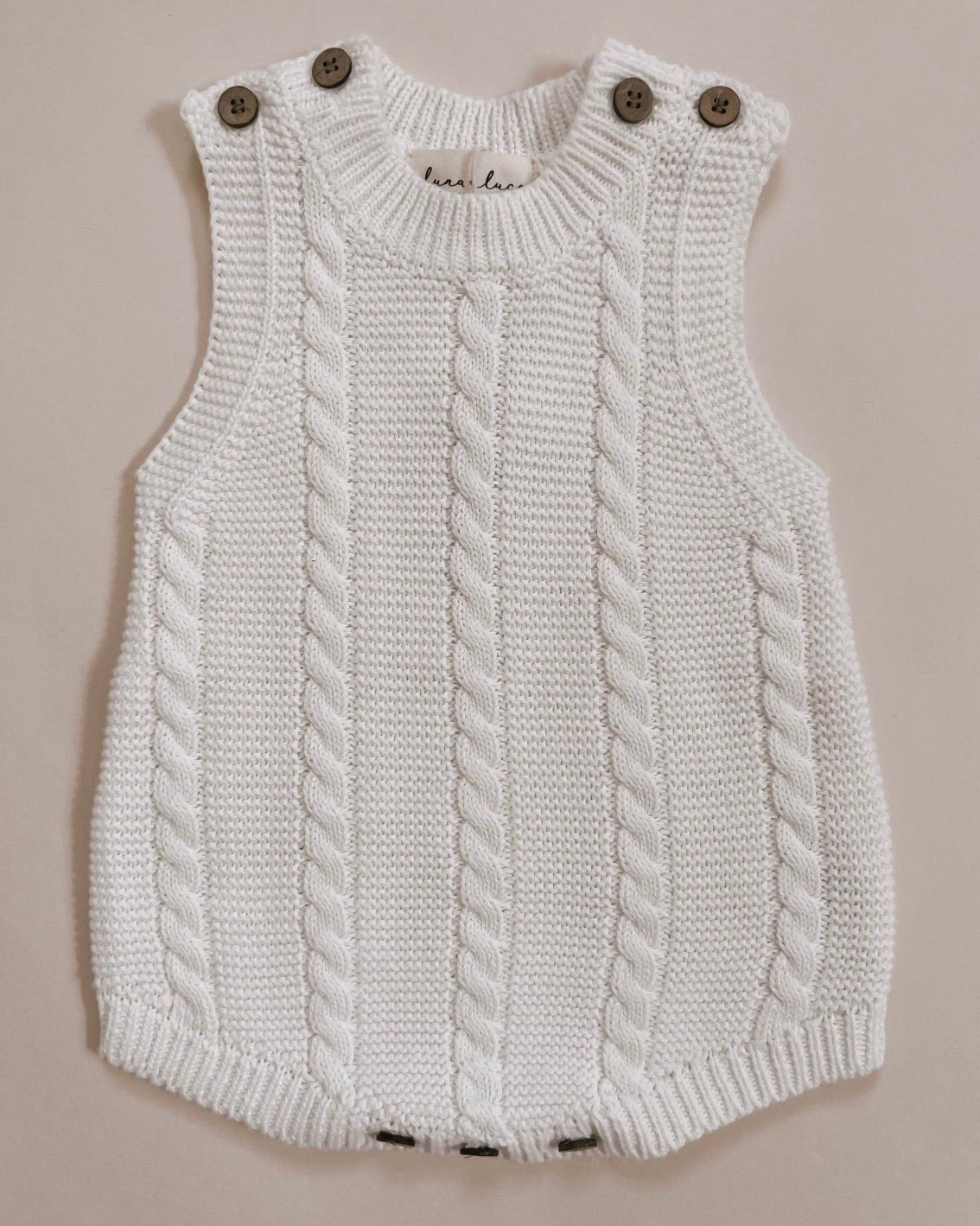 Cable Knit Summer Romper - Little Baby