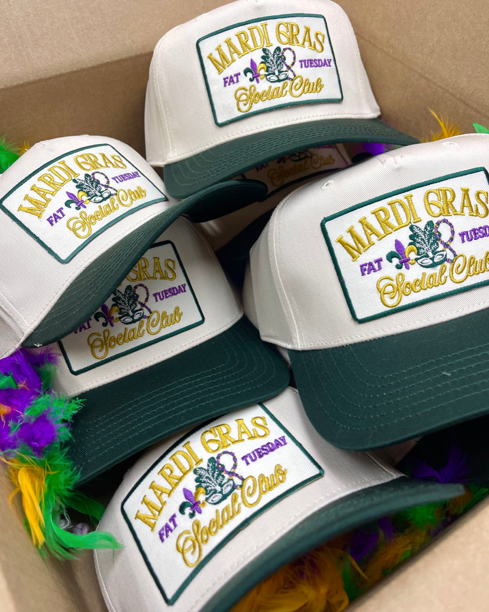Mardi Gras Social Club | Green Vintage Trucker Hat