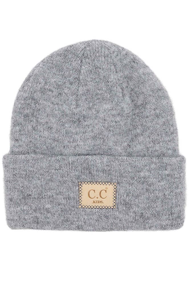 C.C Kids Suede Patch Beanie Hat