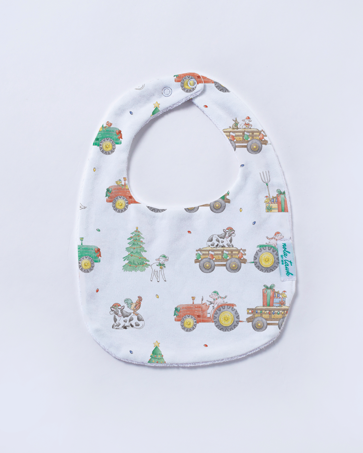 Moo-y Christmas Organic Cotton Christmas Baby Bib