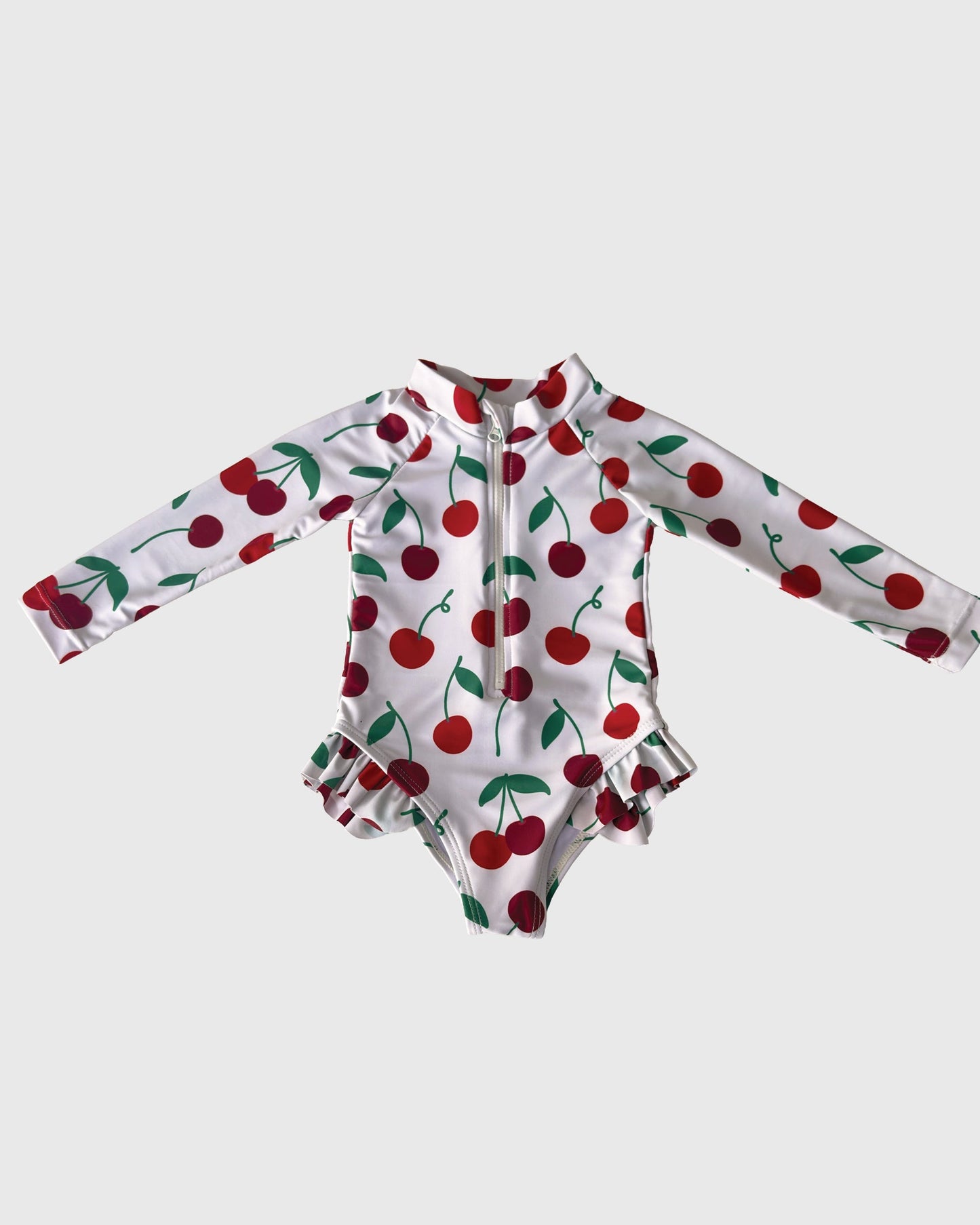 Girl's Long Sleeve Swimsuit | Cherry