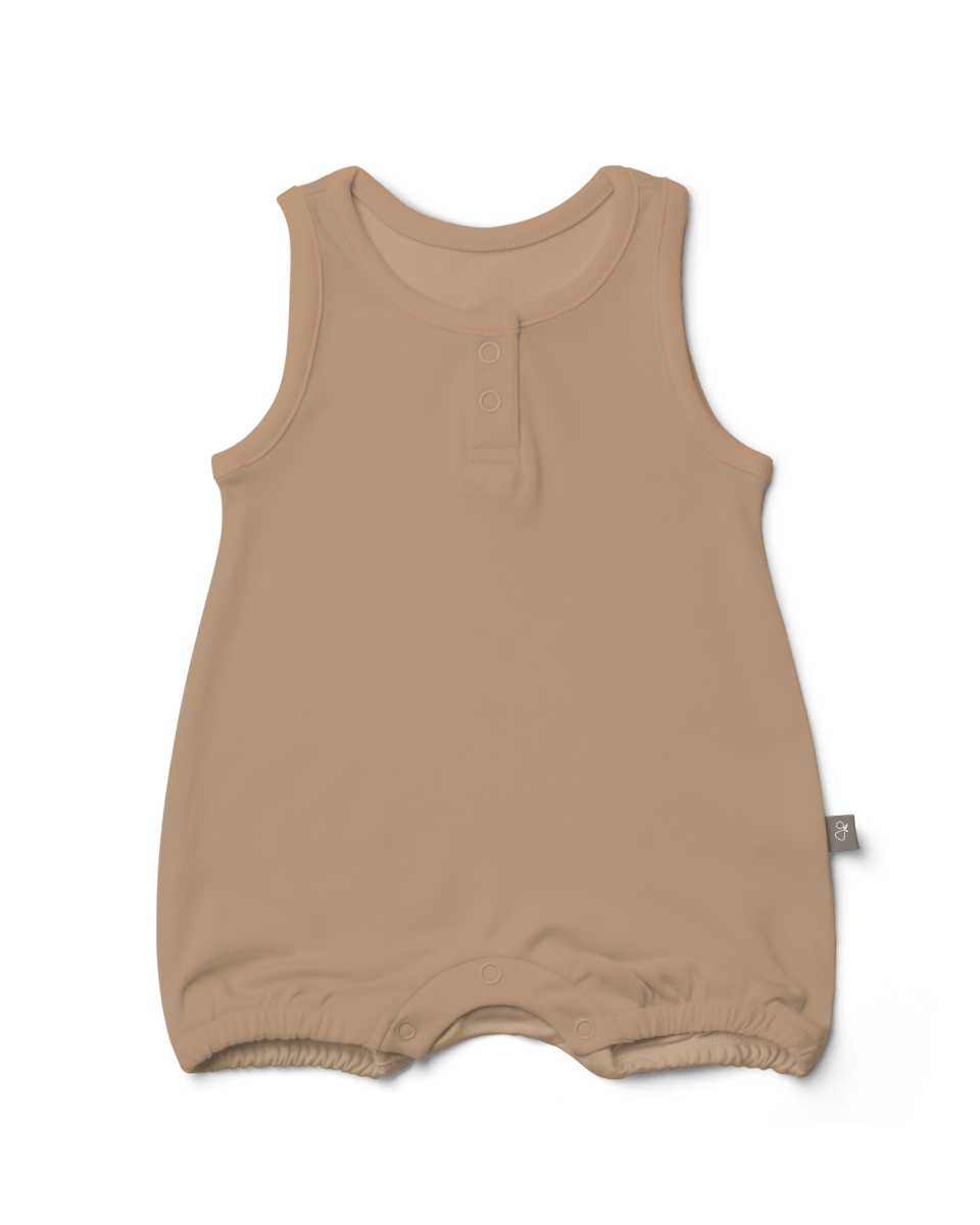 Brown baby romper on a transparent background